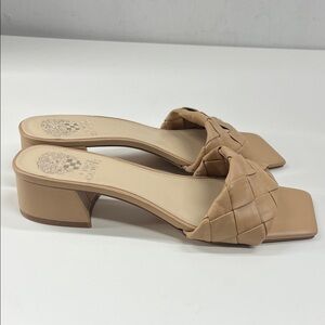 New Vince Camuto Woven Strap Sandal in Tan Leather Size 8